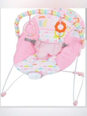 BNWT Pink Unicorn Baby Bouncer with Toy Bar